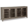 4-Door Wood Accent Cabinet in Antiqued Light Gray W95801