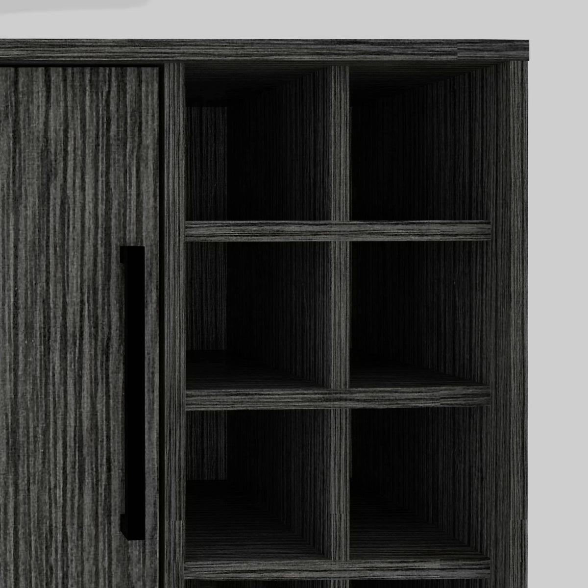 Smokey Oak Gray Oak Bar Cabinet Q615