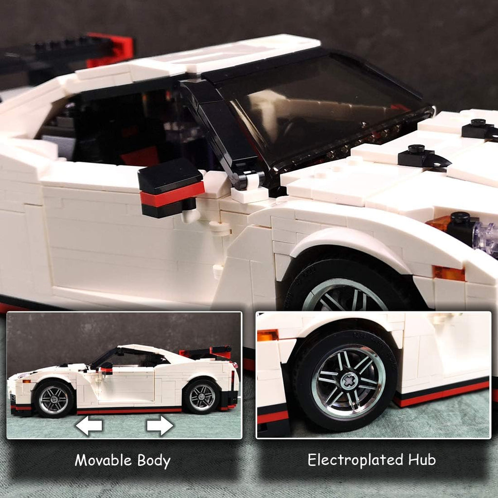 1:14 Scale MOC Building Blocks Race Car Model (1024 Pcs) Pack of 2 U443