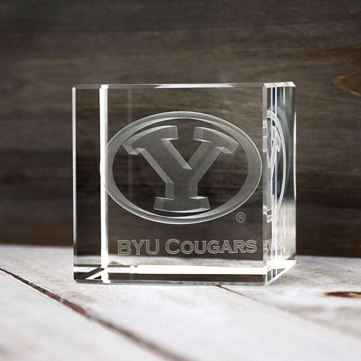 Laser Engraved Crystal Cube S625