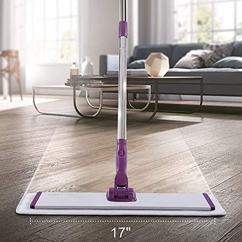 Commercial Flat Microfiber Floor Mop with 4 Washable Pads M35412