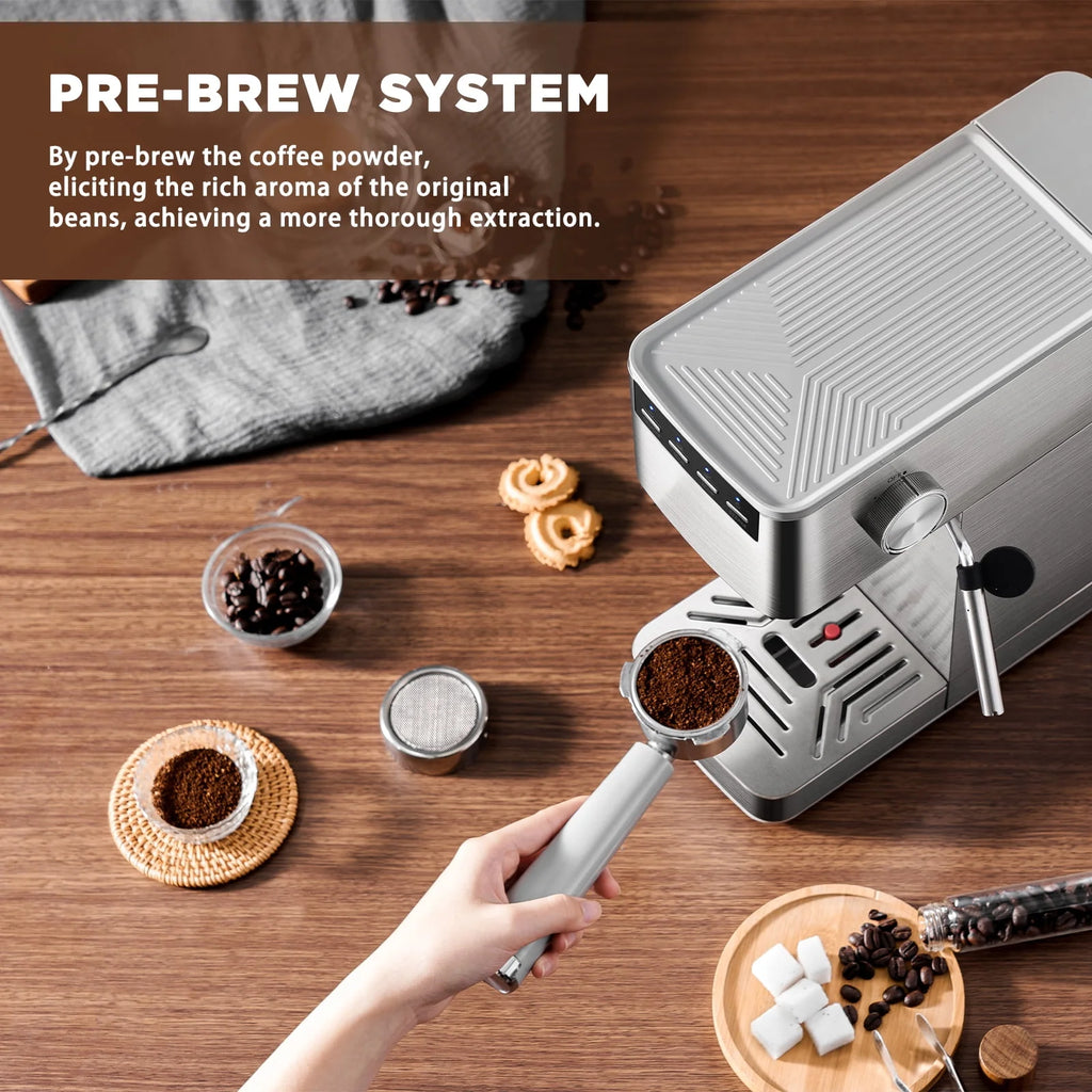 Espresso Machine with Milk Frother and 41 oz Water Tank P688
