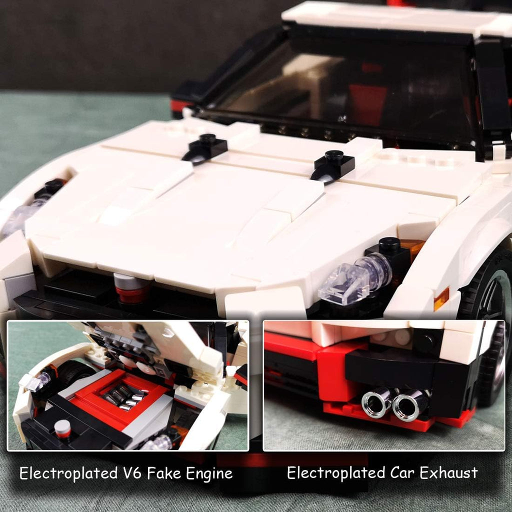 1:14 Scale MOC Building Blocks Race Car Model (1024 Pcs) Pack of 2 U443