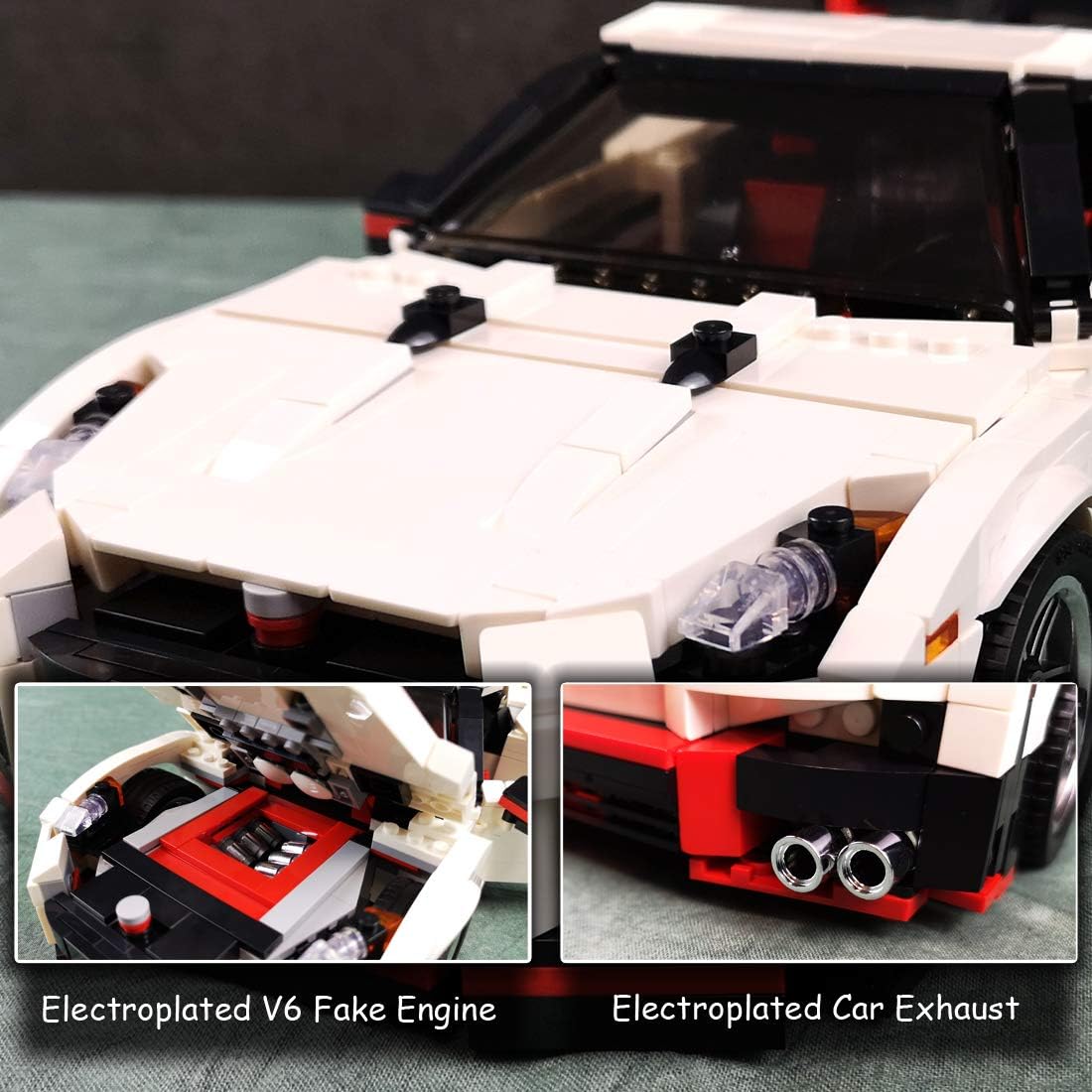 1:14 Scale MOC Building Blocks Race Car Model (1024 Pcs) Pack of 2 U443