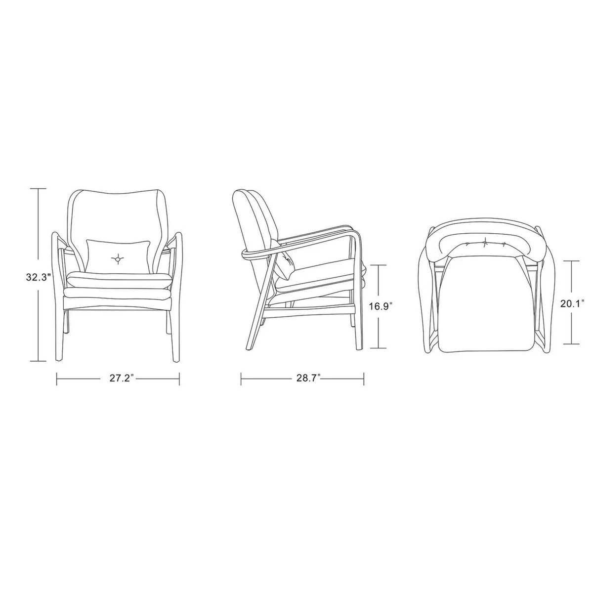 Yellow and Walnut Accent Chair and Ottoman I48929