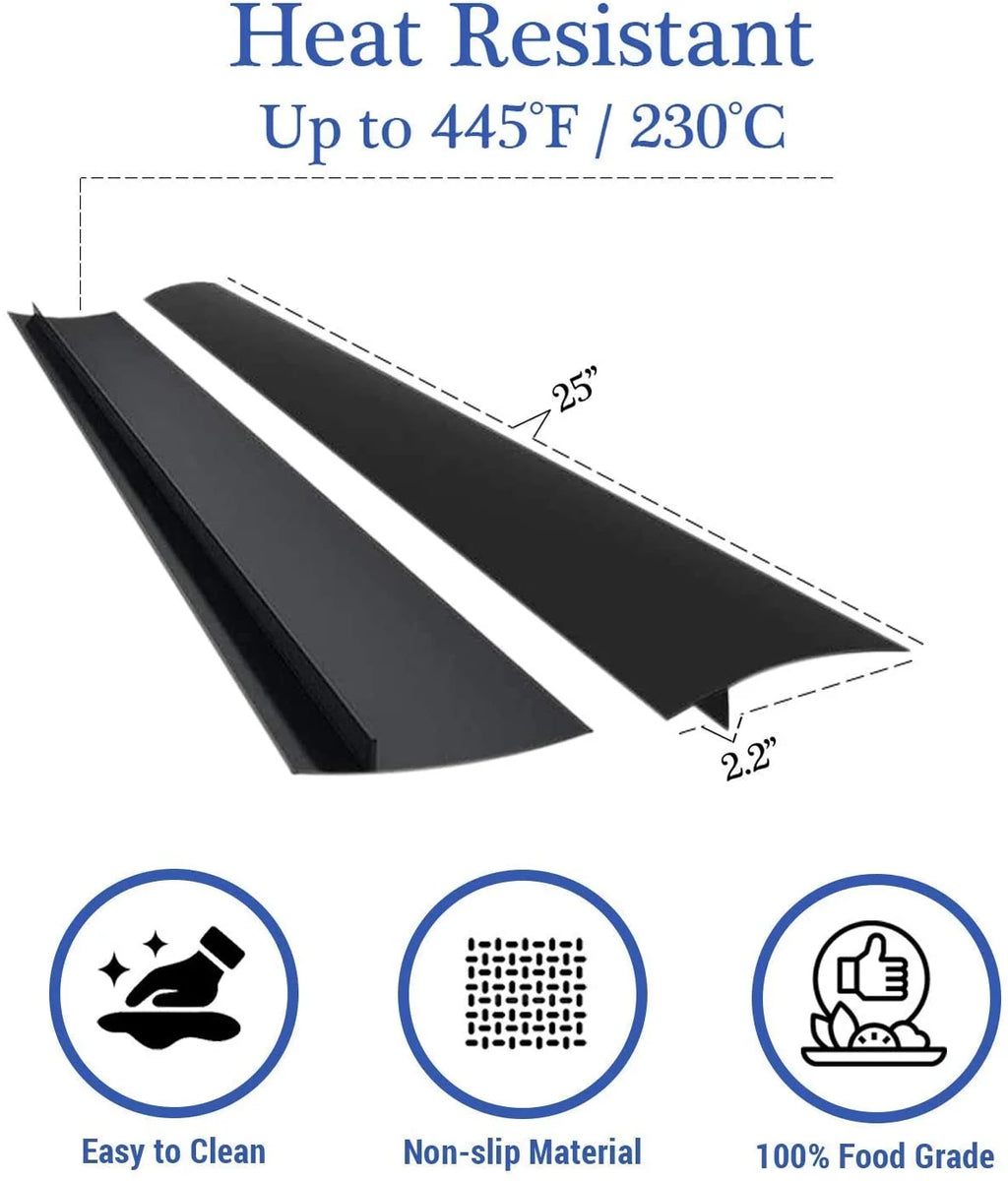 Black Silicone Stove Gap Covers (2 Pack, 25 Inches) G21558