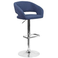 Blue Fabric Bar Stool W147