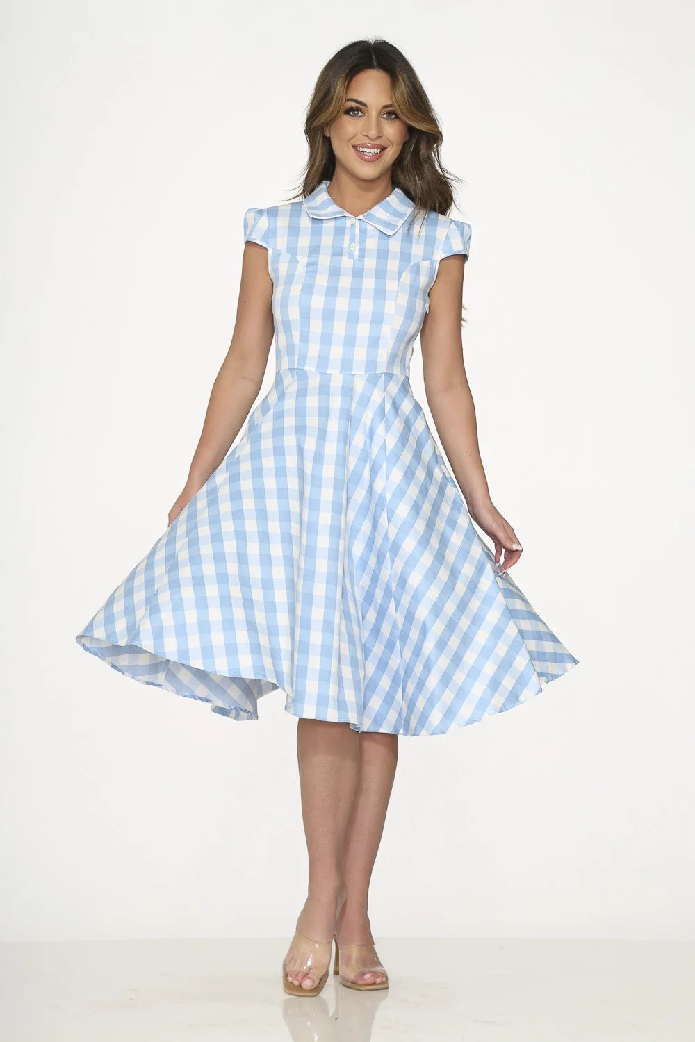Blue Gingham Dress S933
