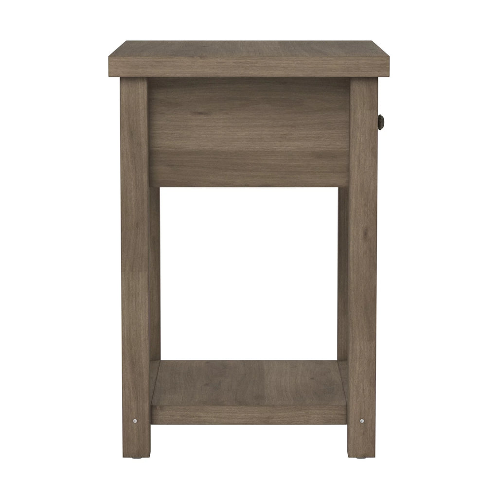 Knotty Gray Oak Wood Accent Table V879158