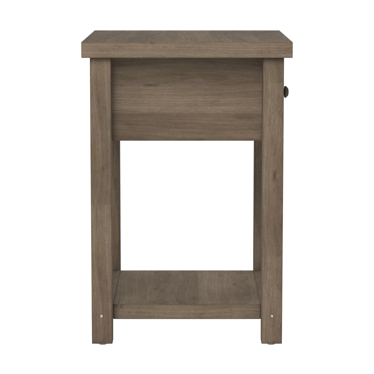 Knotty Gray Oak Wood Accent Table V879158
