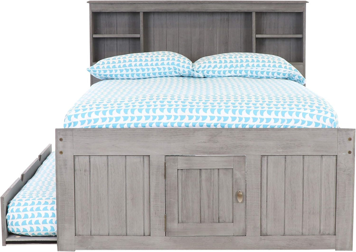 Full Bookcase Bed with 3 Drawers & Trundle R990634