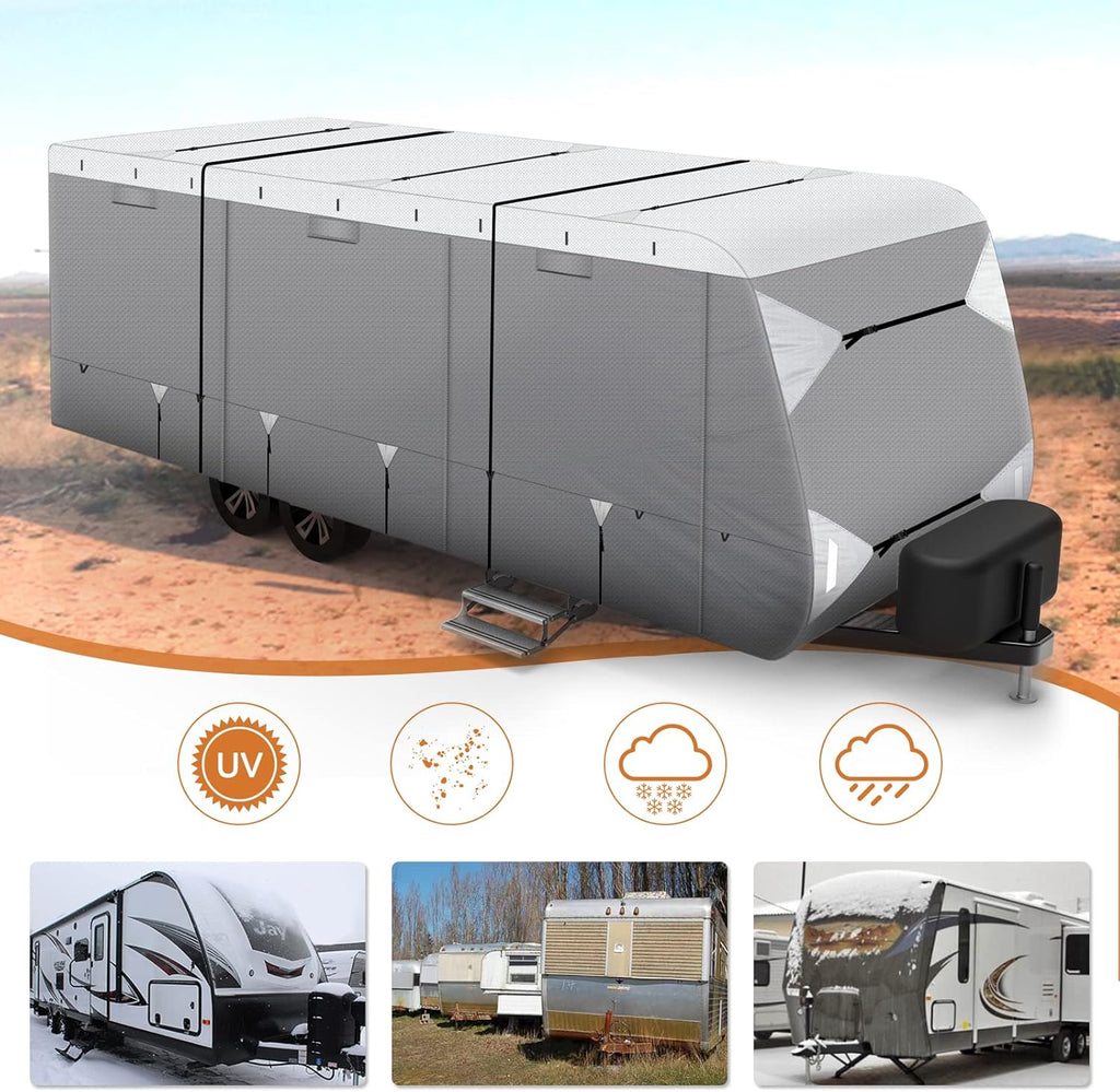 Waterproof Travel Trailer RV Cover with Cotton Lining W935
