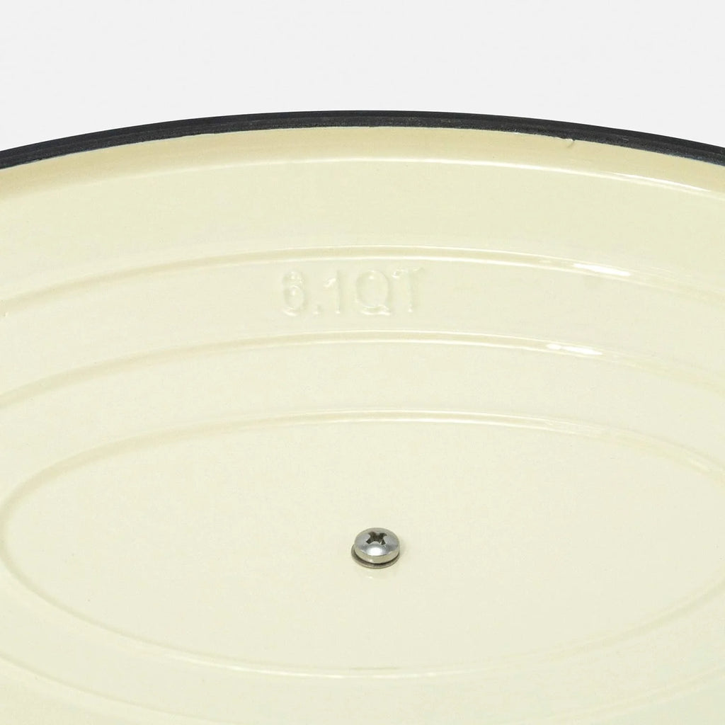 6 Qt Red Enamel Cast Iron Casserole Pan I796401
