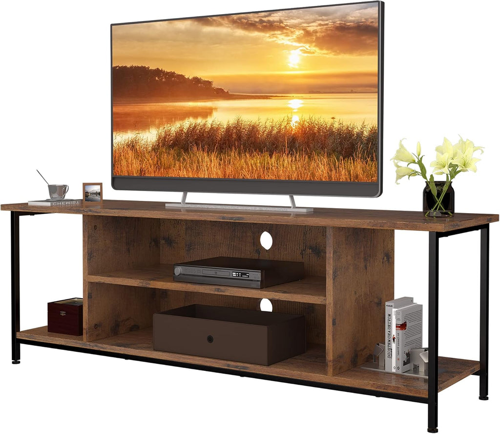 Charcoal TV Stand with Storage Shelving N513700