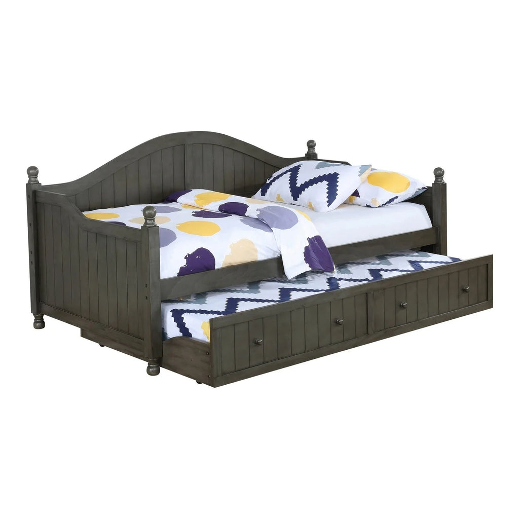 Twin Daybed with Trundle Deep Gray D254