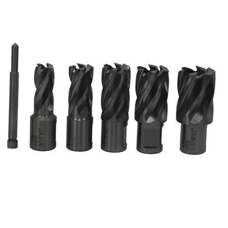 Annular Cutter Set, 5 Pieces, 1 inch Depth of Cut J506912