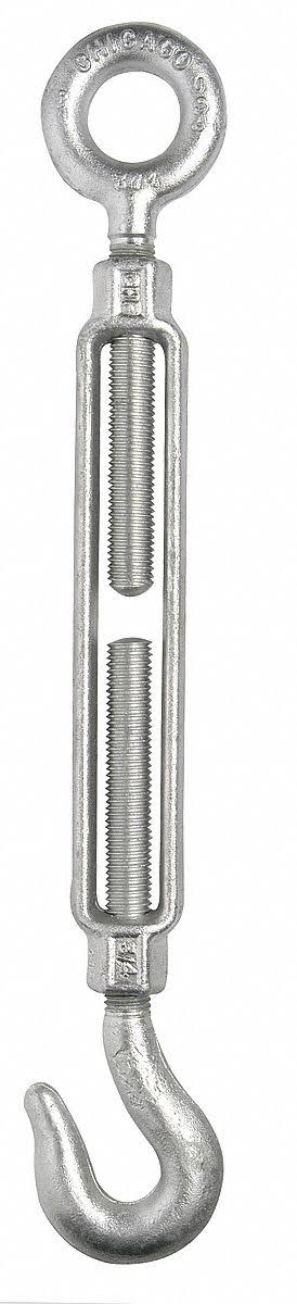 Turnbuckle, Hook & Eye, Galvanized, 3/4 x 9 in B764903