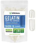 100 Count Clear Size 5 Empty Gelatin Capsules S2436