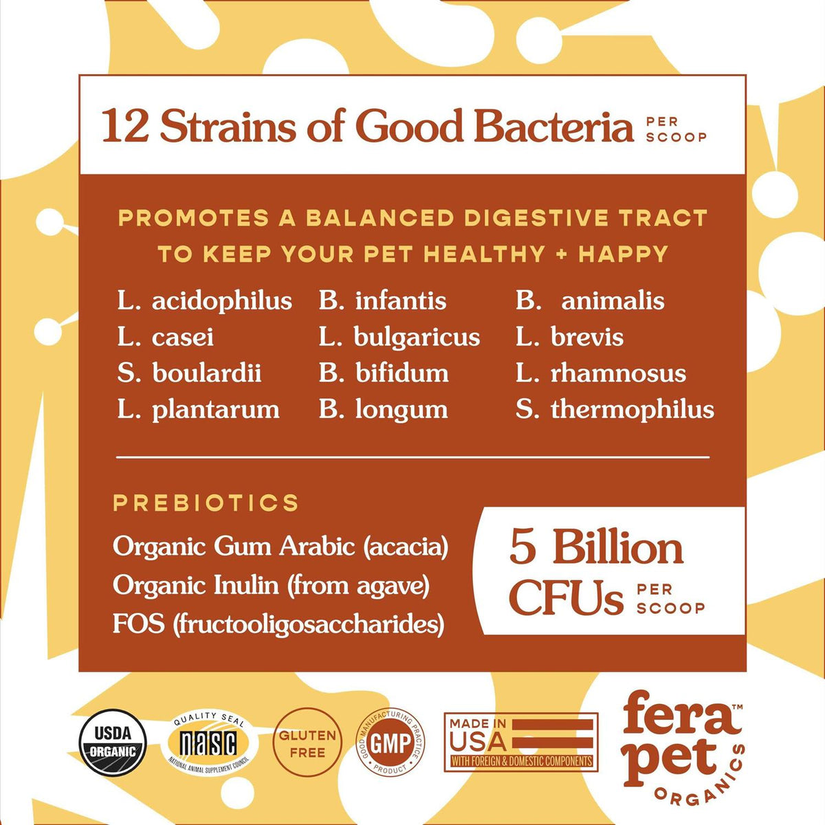 Probiotics with Organic Prebiotics for Dogs & Cats H28114