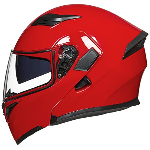 Motorcycle Dual Visor Flip up Modular Full Face Helmet DOT G35223