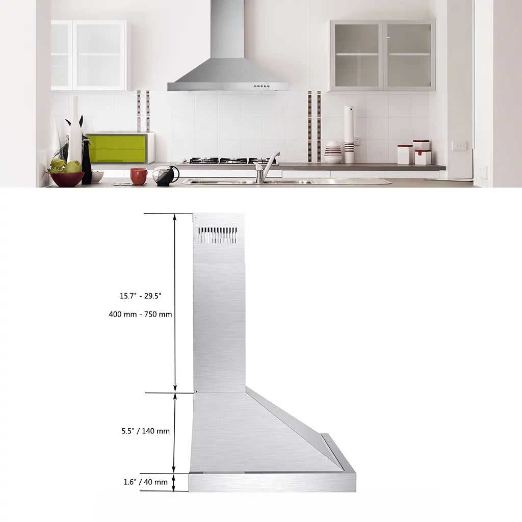 30 inch Stainless Steel Wall Mount Range Hood N925