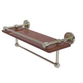 Polished Nickel Ironwood Shelf with Gallery Rail and Towel Bar T5076