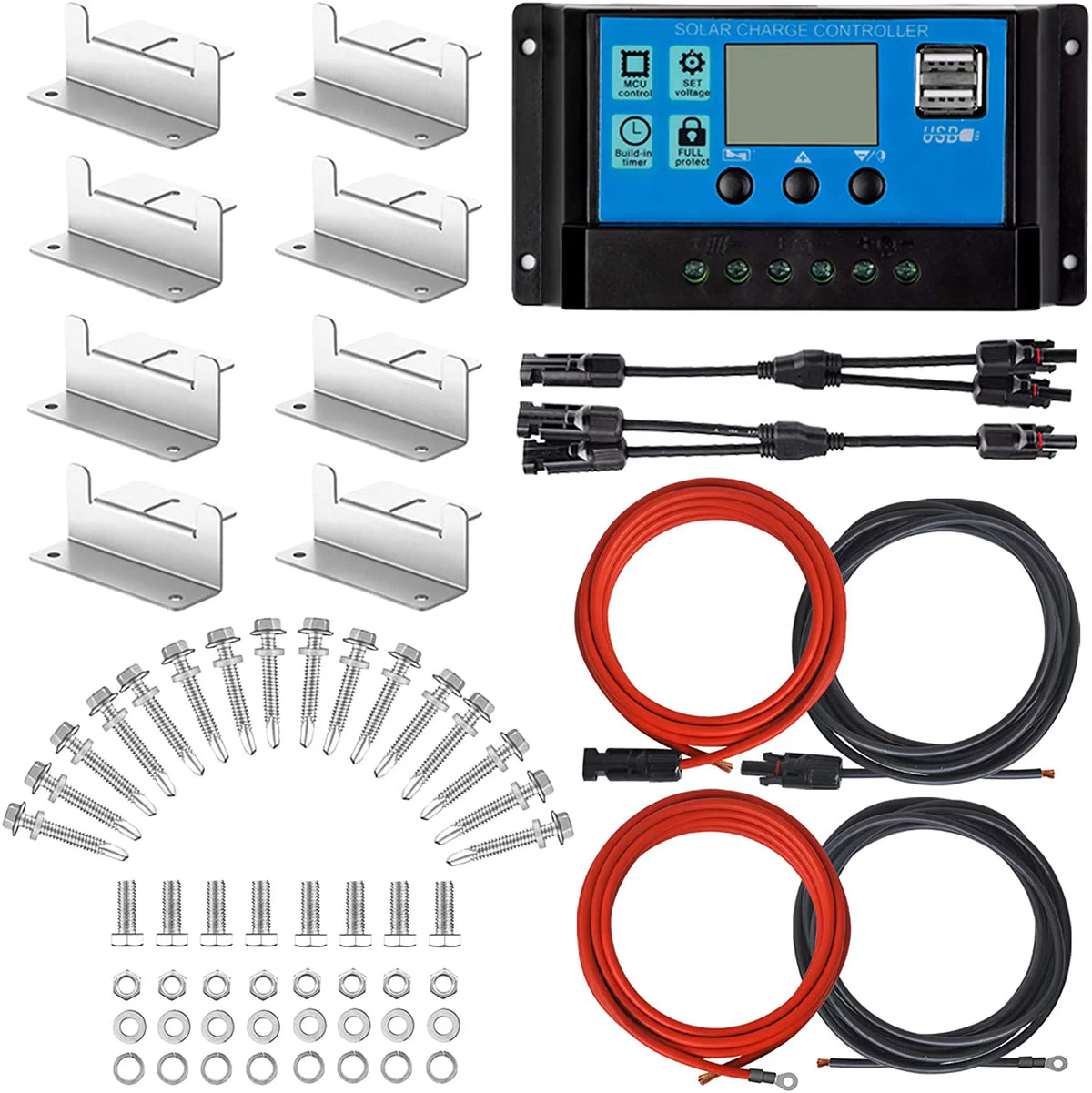 200 Watt 12/24V Monocrystalline Solar Panel Kit H301168