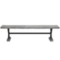 Grey Concrete and Steel Dining Bench F888564