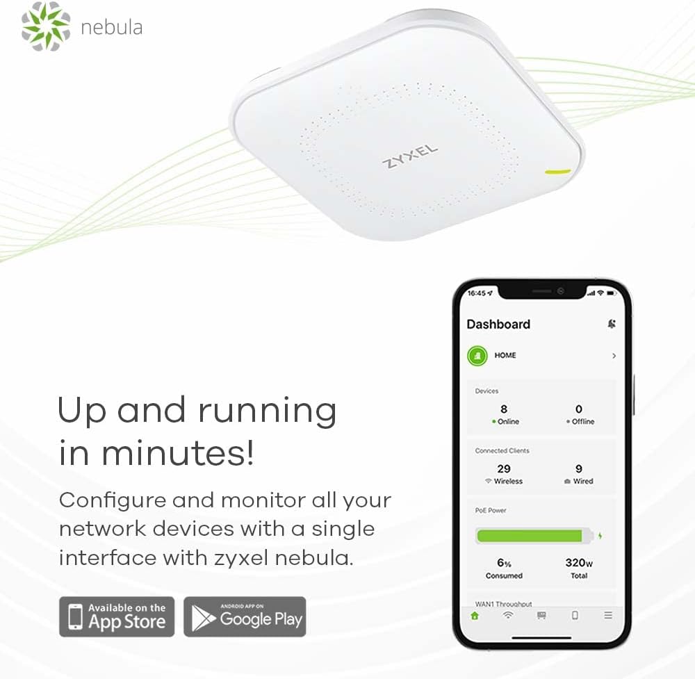 True WiFi6 AX1800 Wireless Access Point, Pack of 2 R7078