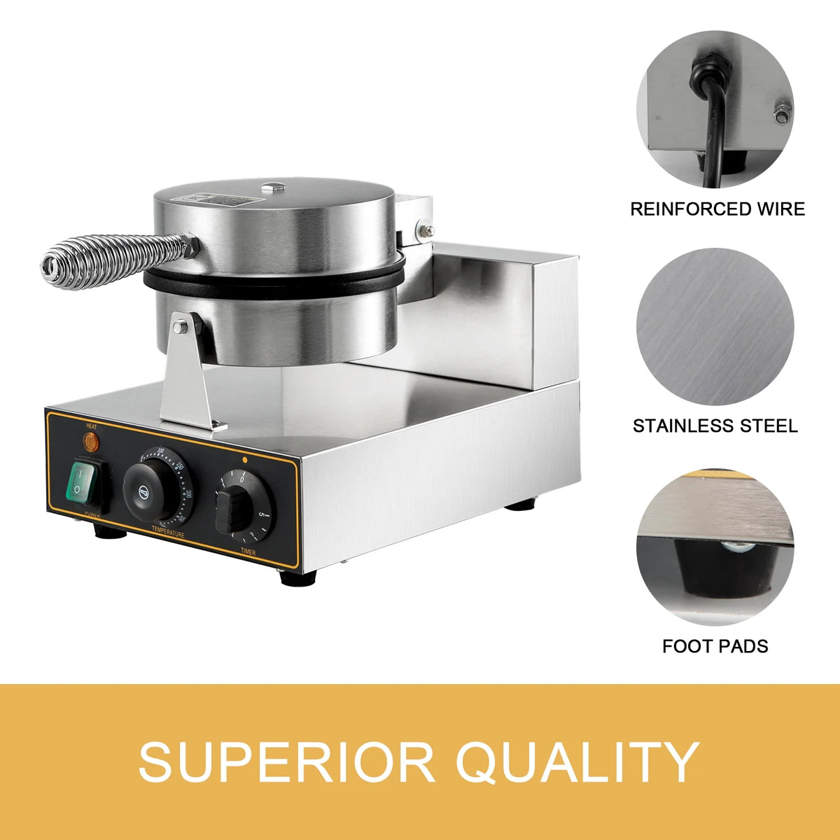 Nonstick Stainless Steel Waffle Maker B9409