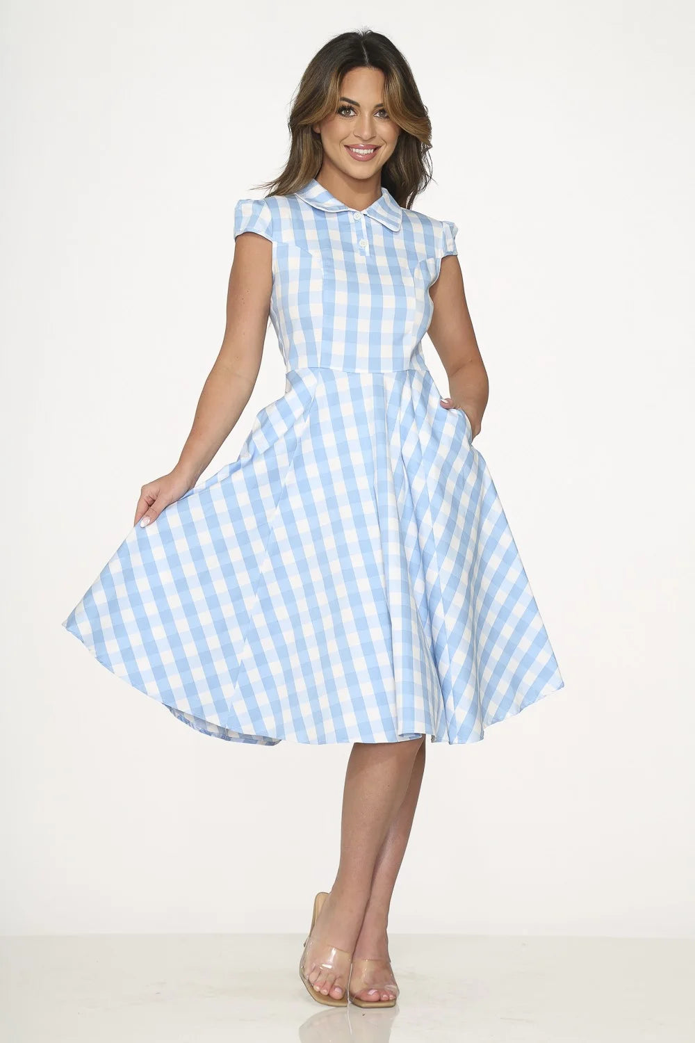 Blue Gingham Dress S933