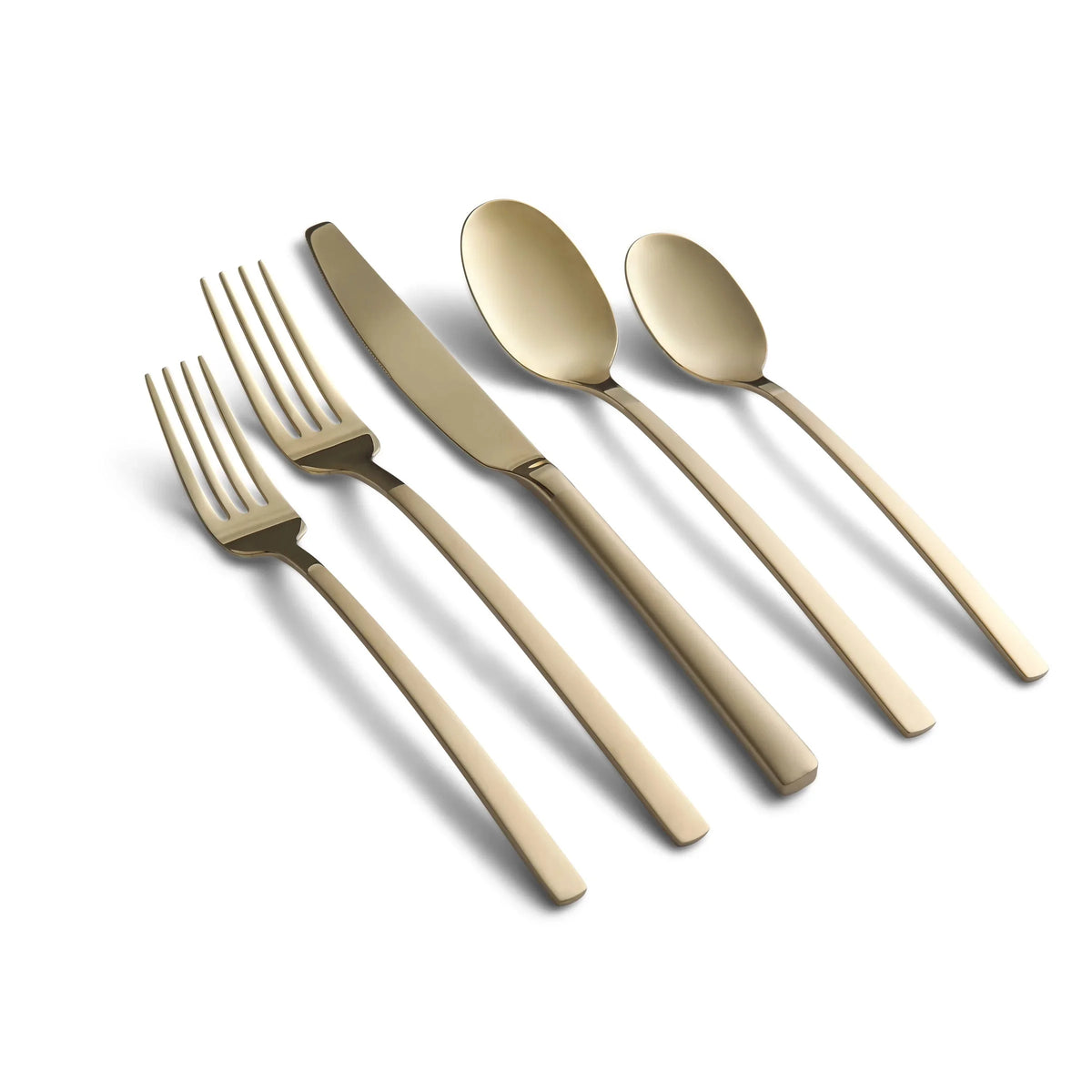 Champagne Sand Mirror 20-Piece Flatware Set P78115