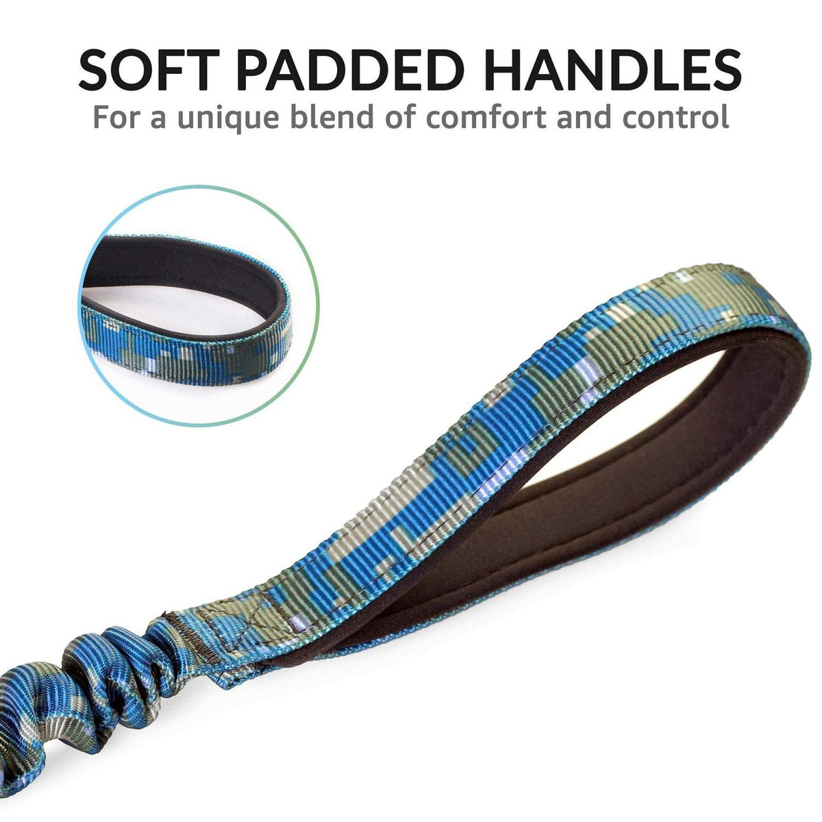 Two Handle Dog Leash with Shock Absorbing Q627