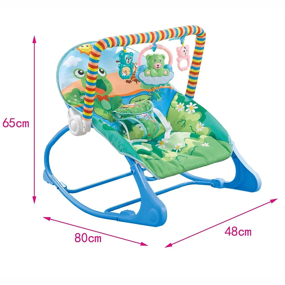 Portable Baby Bouncer Infant Seat Rocking Chair with Hanging Toys Bed Net B5793