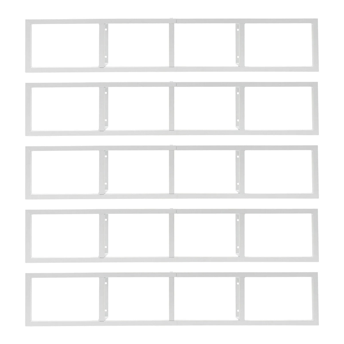 White Metal Wall Mount CD DVD Storage Rack U4433