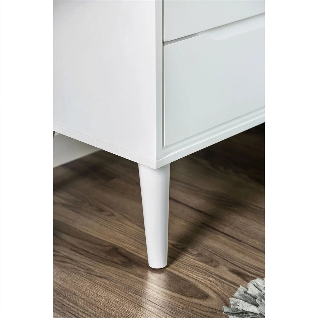 White Solid Wood King Bedroom Set with Nightstand Z825584