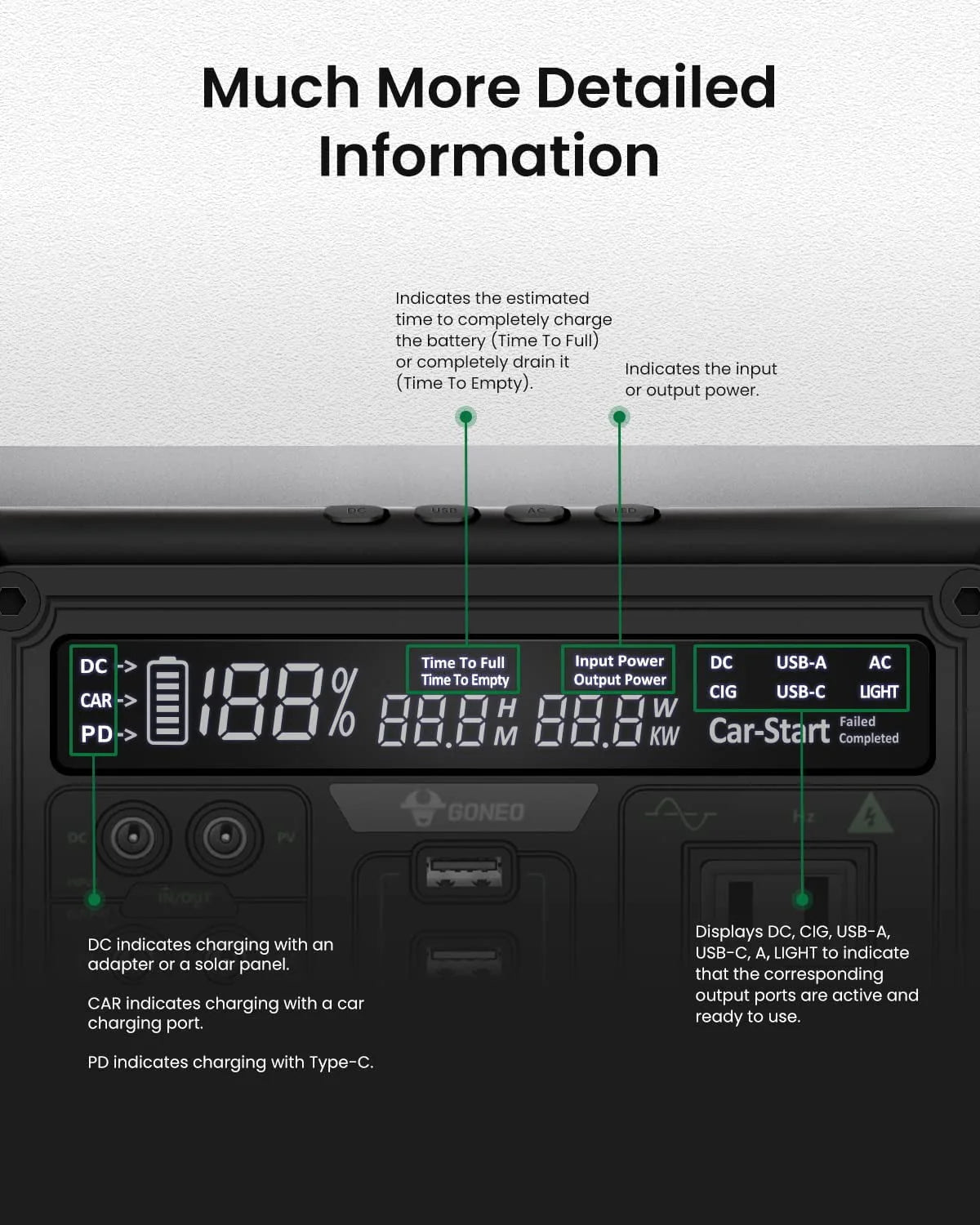 Portable Power Station 607Wh 600W AC Outlet H971960