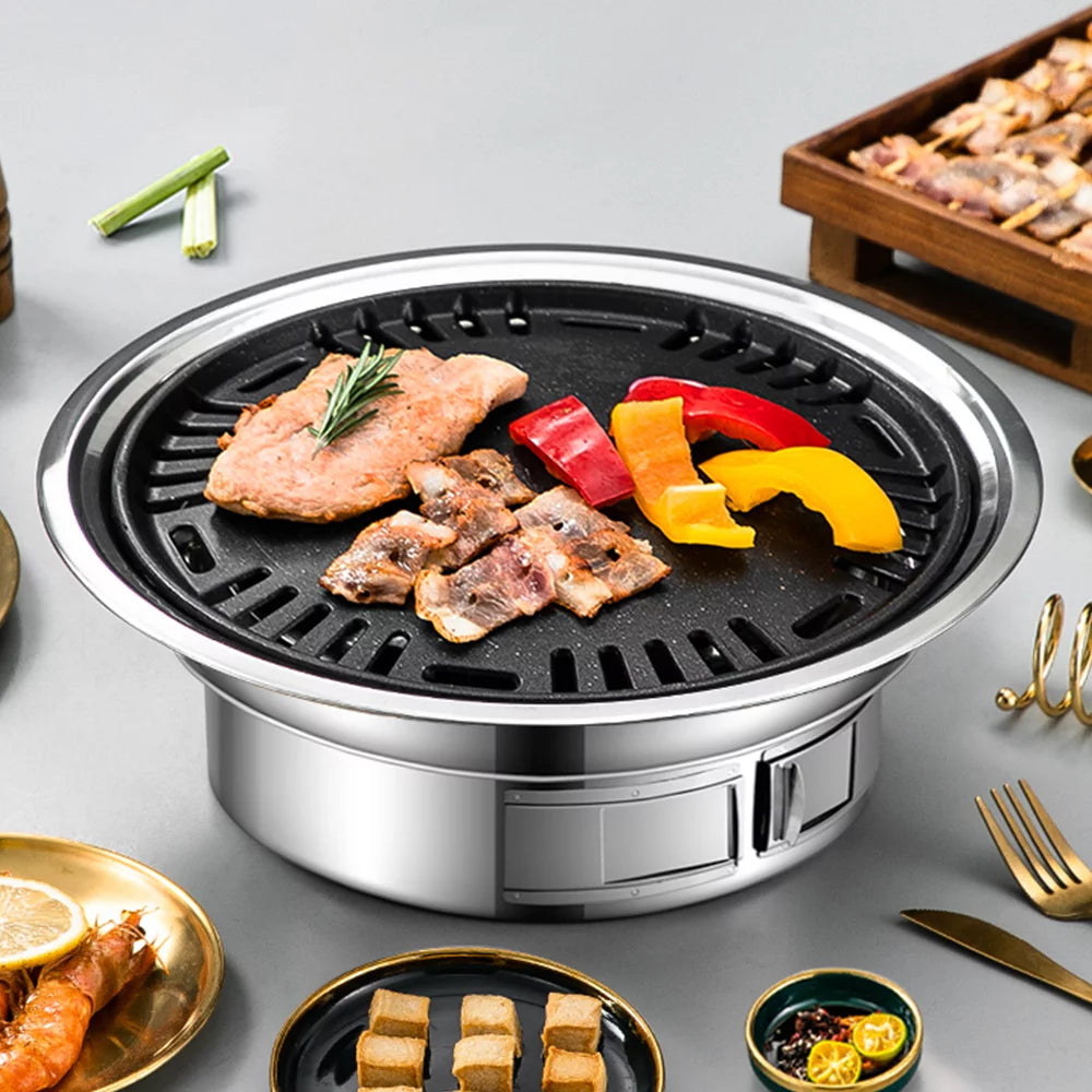 Charcoal Grill Non-stick Stainless Steel BBQ Grill H3939