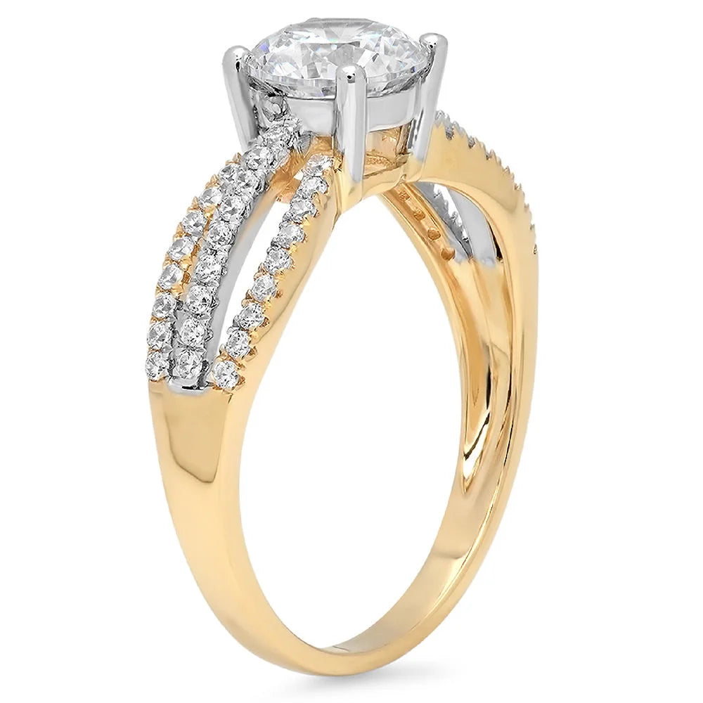 14K Yellow White Gold Diamond Engagement Ring O963390