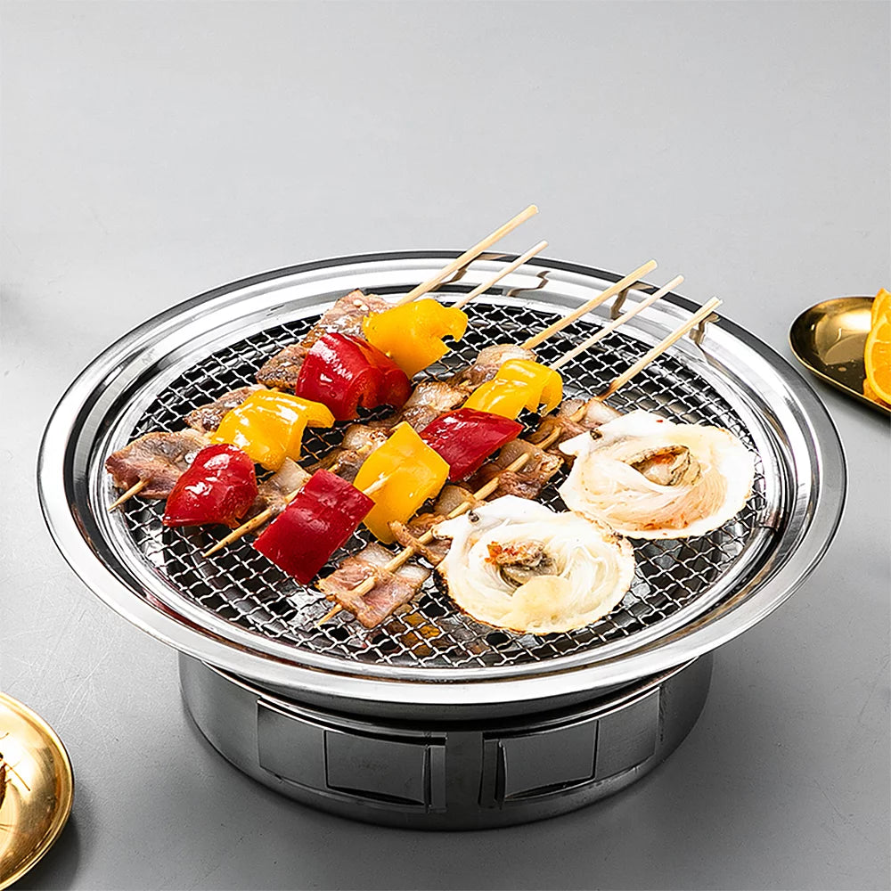 Charcoal Grill Non-stick Stainless Steel BBQ Grill H3939