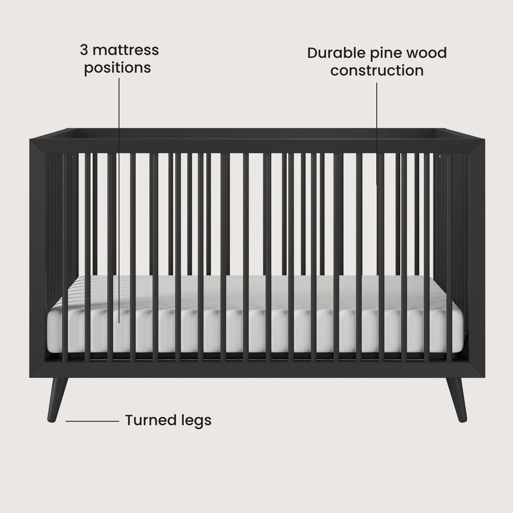 2-Piece Nursery Set with 4-in-1 Convertible Crib and 6-Drawer Double Dresser U5644