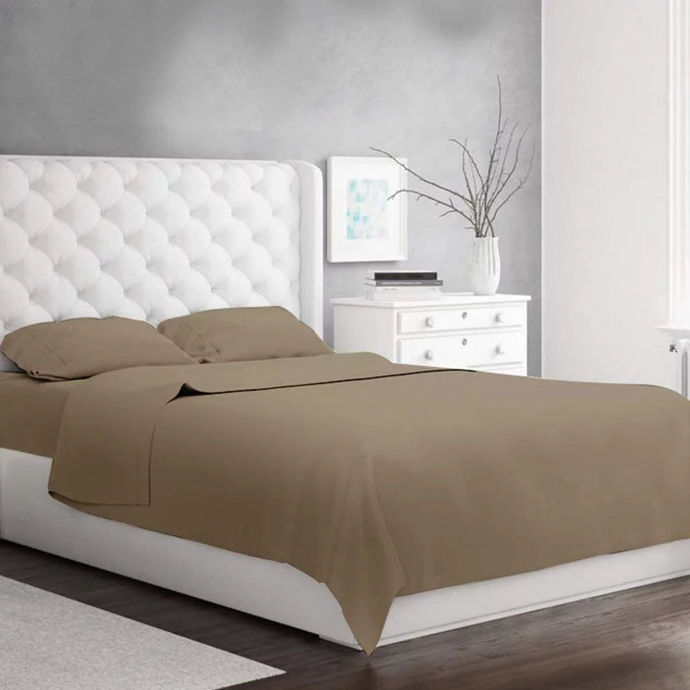 400 Thread Count Egyptian Cotton 4 Pc Queen Sheet Set W500934