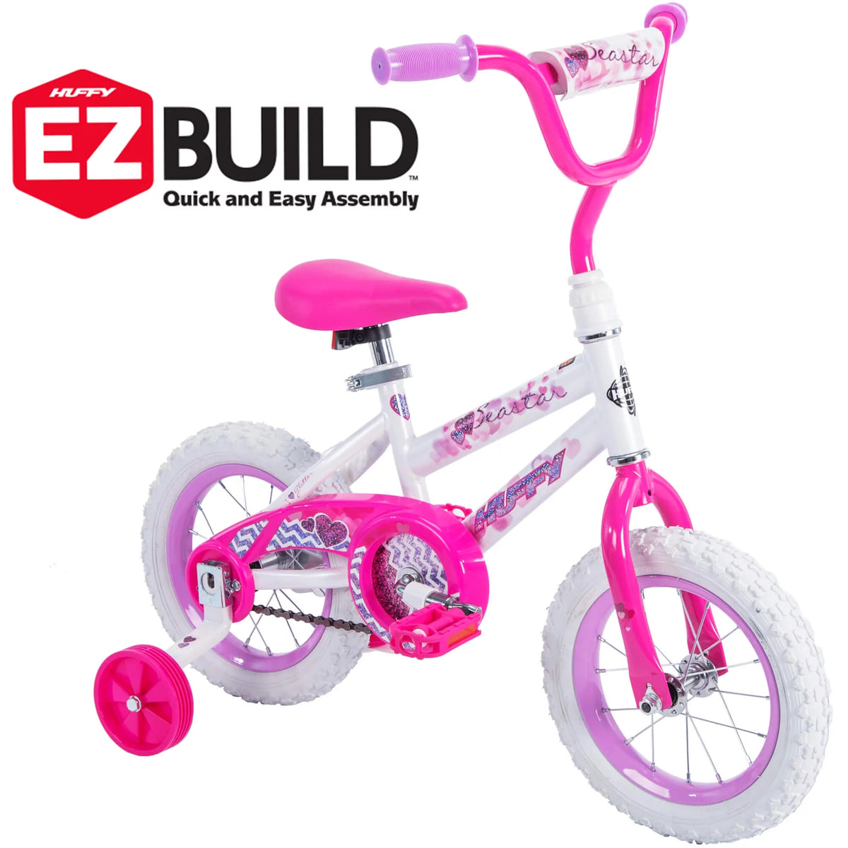 12 in. White Kids Bike L353