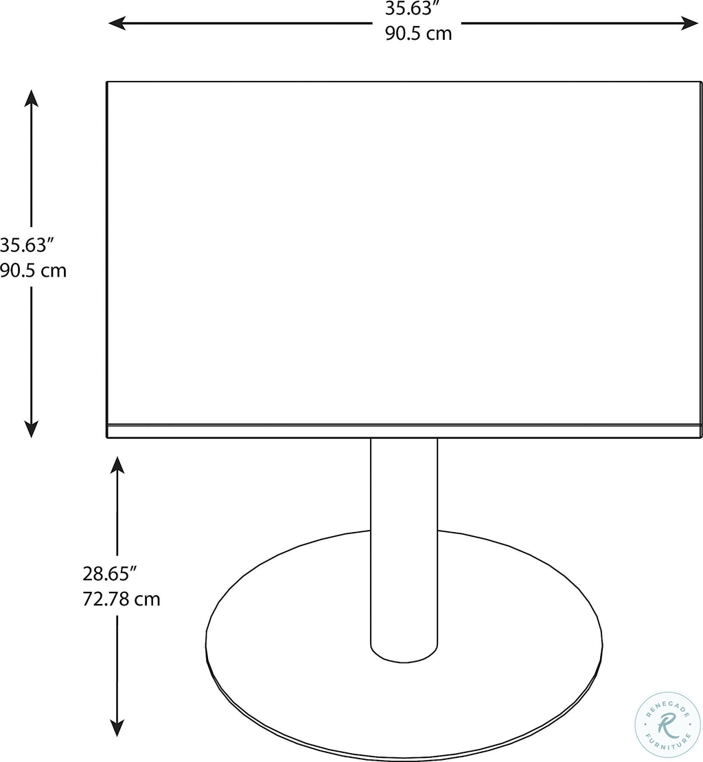 Cherry Square Conference Table with Metal Disc Base W96573