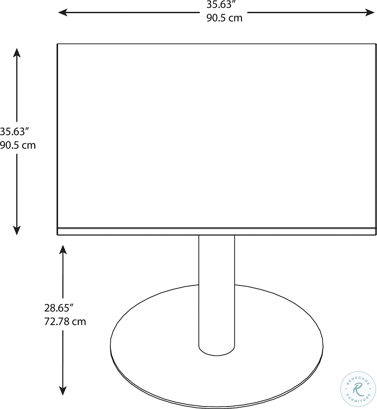 Cherry Square Conference Table with Metal Disc Base W96573