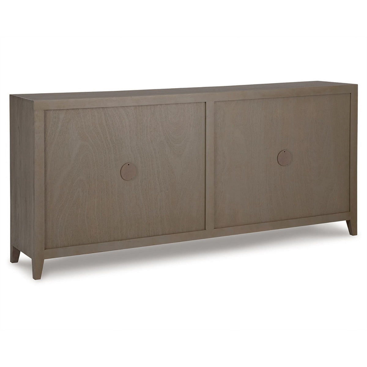 4-Door Wood Accent Cabinet in Antiqued Light Gray W95801