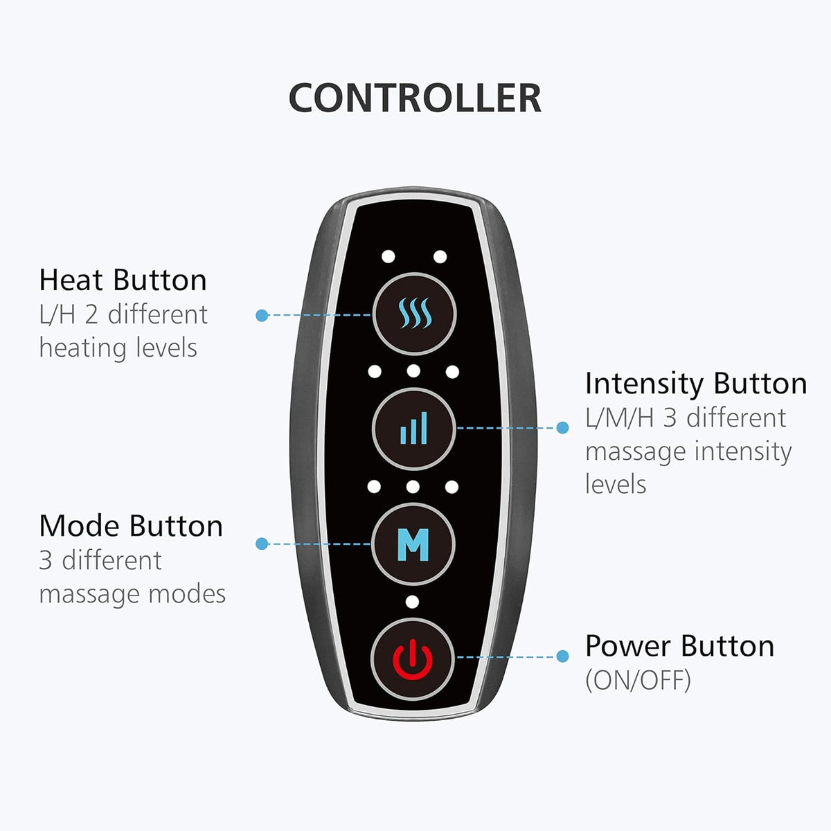 Cordless Foot and Leg Massager with Heat, Multiple Settings Y59373