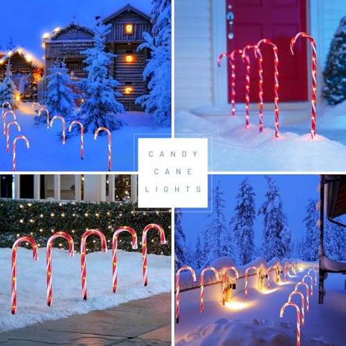 24-Pack Solar Candy Cane Lights I632278