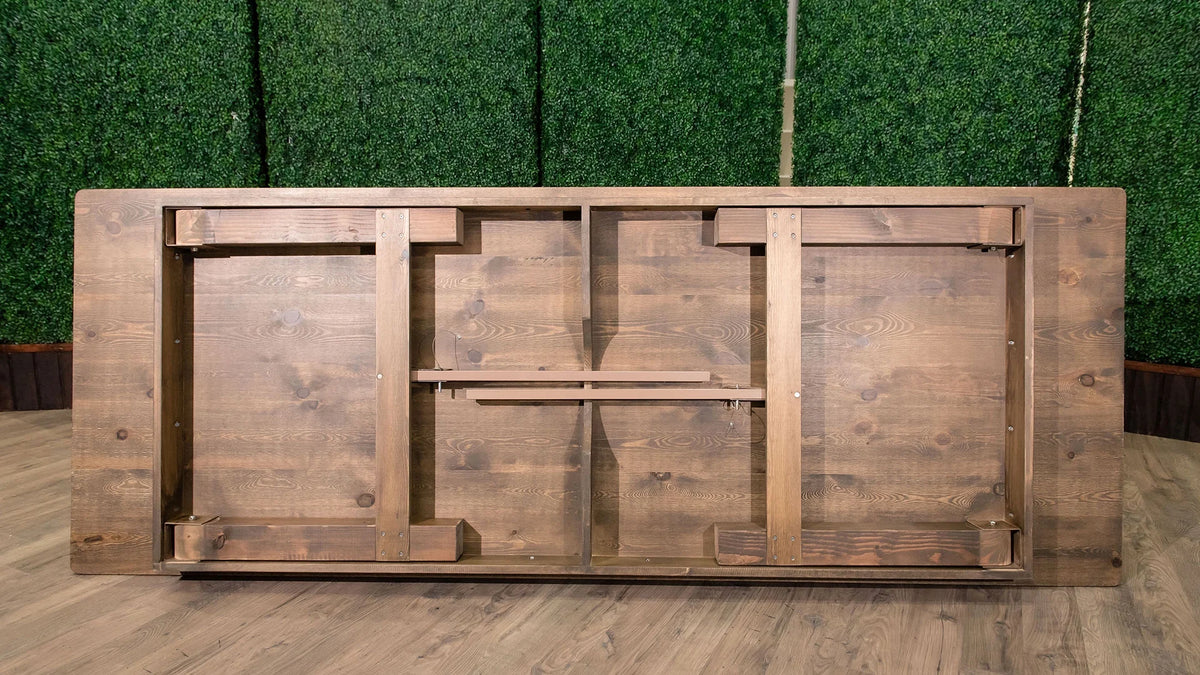 Rustic Pine Wood Folding Table Y77350