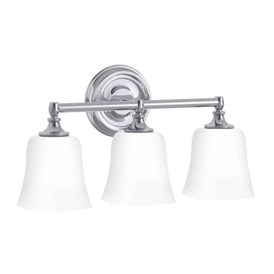 Polished Chrome 18x22 Wide 3 Light Bathroom Fixture O4477